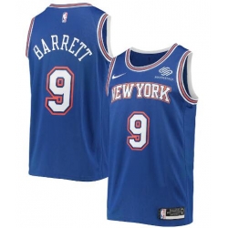 Men Jordan Brand RJ Barrett Blue New York Knicks 2020 21 Swingman Player Jersey