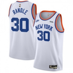 Men New Yok New York Knicks #30 Julius Randle 2021 2022 White City Edition Stitched Jersey