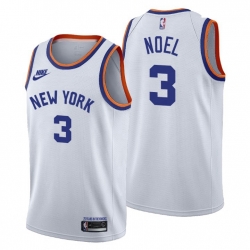 Men New York Knicks 3 Nerlens Noel Men Nike Releases Classic Edition NBA 75th Anniversary Jersey White