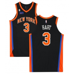 Men New York Knicks Josh Hart #3 Black Stitched Home NBA Jersey
