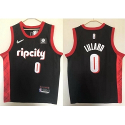 Men Nike Portland Trail Portland Blazers Damian Lillard #0 75th Anniversary NBA Stitched Jersey