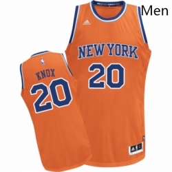 Mens Adidas New York Knicks 20 Kevin Knox Swingman Orange Alternate NBA Jersey 