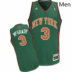 Mens Adidas New York Knicks 3 Tracy McGrady Swingman Green NBA Jersey