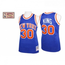 Mens Mitchell and Ness New York Knicks 30 Bernard King Swingman Royal Blue Throwback NBA Jersey