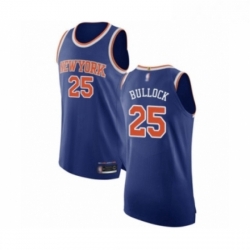 Mens New York Knicks 25 Reggie Bullock Authentic Royal Blue Basketball Jersey Icon Edition 