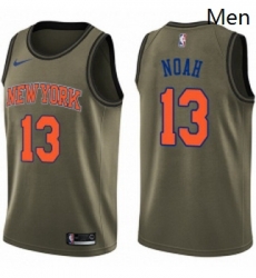 Mens Nike New York Knicks 13 Joakim Noah Swingman Green Salute to Service NBA Jersey