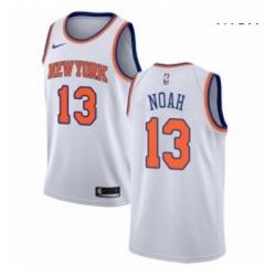 Mens Nike New York Knicks 13 Joakim Noah Swingman White NBA Jersey Association Edition