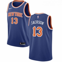 Mens Nike New York Knicks 13 Mark Jackson Swingman Royal Blue NBA Jersey Icon Edition