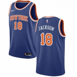 Mens Nike New York Knicks 18 Phil Jackson Swingman Royal Blue NBA Jersey Icon Edition