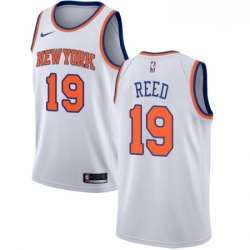 Mens Nike New York Knicks 19 Willis Reed Swingman White NBA Jersey Association Edition