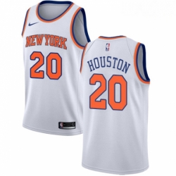 Mens Nike New York Knicks 20 Allan Houston Authentic White NBA Jersey Association Edition