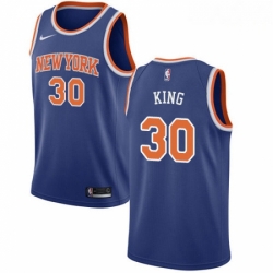 Mens Nike New York Knicks 30 Bernard King Swingman Royal Blue NBA Jersey Icon Edition