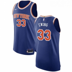 Mens Nike New York Knicks 33 Patrick Ewing Authentic Royal Blue NBA Jersey Icon Edition
