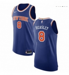 Mens Nike New York Knicks 8 Michael Beasley Authentic Royal Blue NBA Jersey Icon Edition 