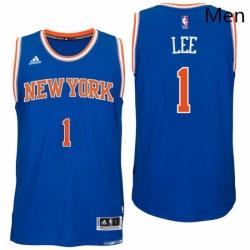 New York Knicks 1 Courtney Lee Road Blue New Swingman Jersey