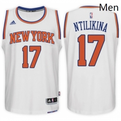 New York Knicks 17 Frank Ntilikina Home White New Swingman Stitched NBA Jersey 