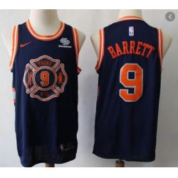 New York Knicks 9 R.J. Barrett Navy City Edition  Jersey