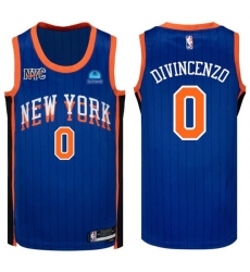 New York Knicks Donte DiVincenzo #0 Nike City Edition Edition Swingman Jersey Blue