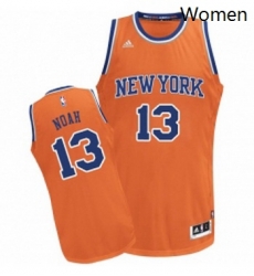 Womens Adidas New York Knicks 13 Joakim Noah Swingman Orange Alternate NBA Jersey