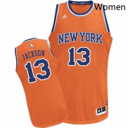 Womens Adidas New York Knicks 13 Mark Jackson Swingman Orange Alternate NBA Jersey