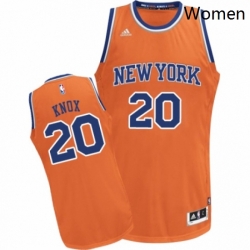 Womens Adidas New York Knicks 20 Kevin Knox Swingman Orange Alternate NBA Jersey 