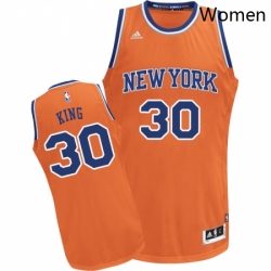 Womens Adidas New York Knicks 30 Bernard King Swingman Orange Alternate NBA Jersey
