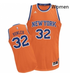 Womens Adidas New York Knicks 32 Noah Vonleh Swingman Orange Alternate NBA Jersey 