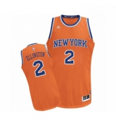 Womens New York Knicks 2 Wayne Ellington Authentic Orange Alternate Basketball Jersey 