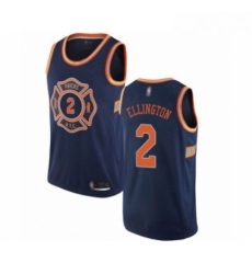 Womens New York Knicks 2 Wayne Ellington Swingman Navy Blue Basketball Jersey City Edition 