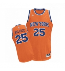 Womens New York Knicks 25 Reggie Bullock Authentic Orange Alternate Basketball Jersey 