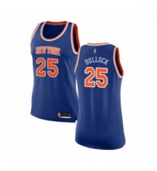 Womens New York Knicks 25 Reggie Bullock Swingman Royal Blue Basketball Jersey Icon Edition 