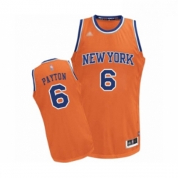Womens New York Knicks 6 Elfrid Payton Authentic Orange Alternate Basketball Jers