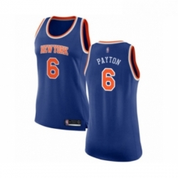 Womens New York Knicks 6 Elfrid Payton Swingman Royal Blue Basketball Jersey Icon Editi