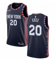 Womens Nike New York Knicks 20 Kevin Knox Swingman Navy Blue NBA Jersey 2018 19 City Edition 