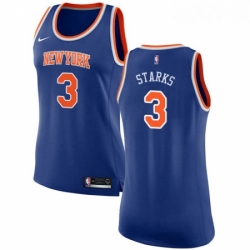 Womens Nike New York Knicks 3 John Starks Authentic Royal Blue NBA Jersey Icon Edition
