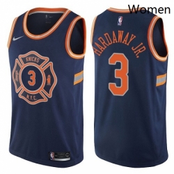 Womens Nike New York Knicks 3 Tim Hardaway Jr Swingman Navy Blue NBA Jersey City Edition 