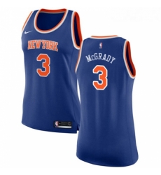 Womens Nike New York Knicks 3 Tracy McGrady Authentic Royal Blue NBA Jersey Icon Edition