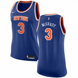 Womens Nike New York Knicks 3 Tracy McGrady Authentic Royal Blue NBA Jersey Icon Edition