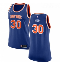 Womens Nike New York Knicks 30 Bernard King Authentic Royal Blue NBA Jersey Icon Edition