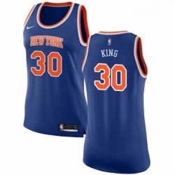 Womens Nike New York Knicks 30 Bernard King Authentic Royal Blue NBA Jersey Icon Edition