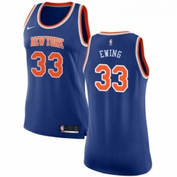 Womens Nike New York Knicks 33 Patrick Ewing Swingman Royal Blue NBA Jersey Icon Edition