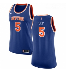 Womens Nike New York Knicks 5 Courtney Lee Authentic Royal Blue NBA Jersey Icon Edition