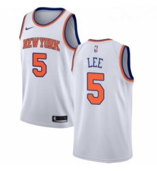Womens Nike New York Knicks 5 Courtney Lee Authentic White NBA Jersey Association Edition