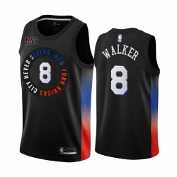 Nike New York Knicks 8 Kemba Walker Black NBA Swingman 2020 21 City Edition Jersey