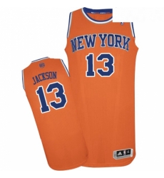 Youth Adidas New York Knicks 13 Mark Jackson Authentic Orange Alternate NBA Jersey