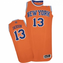 Youth Adidas New York Knicks 13 Mark Jackson Authentic Orange Alternate NBA Jersey