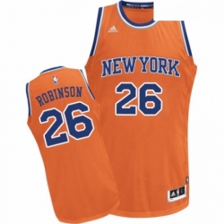 Youth Adidas New York Knicks 26 Mitchell Robinson Swingman Orange Alternate NBA Jersey 