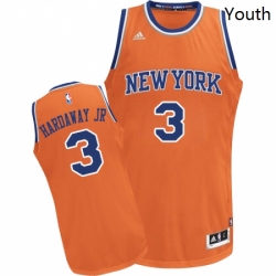 Youth Adidas New York Knicks 3 Tim Hardaway Jr Swingman Orange Alternate NBA Jersey 