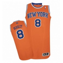 Youth Adidas New York Knicks 8 Michael Beasley Authentic Orange Alternate NBA Jersey 