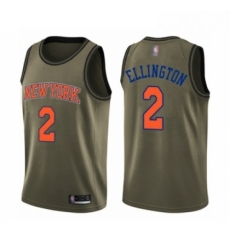Youth New York Knicks 2 Wayne Ellington Swingman Green Salute to Service Basketball Jersey 